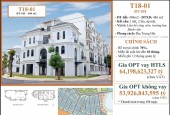 Bán Biệt thự - Shophouse Vinhomes, DT 404m2, 4 tầng, 3 mặt tiền Chỉ 53.9 tỷ