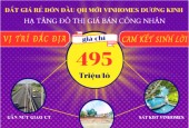 Gia đình cần bán lô đất gần khu đô thị cao cấp Vinhomes Dương Kinh. Giá bán 495tr/lô sổ đỏ đầy đủ.