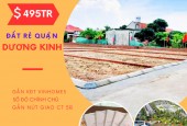 Bán lô đất đẹp quận Dương Kinh giá 495tr/lô, trước đất có khoảng sân chơi chung 200m2.