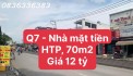 Cần bán căn nhà mặt tiền Đường Huỳnh Tấn Phát, phường Tân Thuận Đông, quận 7, DT 70m2, Giá 12 tỷ TL