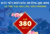Bán 2 lô đất liền kề giá siêu rẻ chỉ 380tr/lô nằm gần KCN An Lão Hải Phòng.