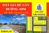 Sở hữu ngay lô đất sổ đỏ giá chỉ 380tr/lô nằm gần 2 cụm công nghiệp lớn của An Lão và Tiên Lãng Hải Phòng