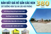 Bán 2 lô đất liền kề giá rẻ chỉ 380tr/lô nằm sát cụm công nghiệp Chiến Thắng-An Lão-Hải Phòng.