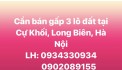 Chính chủ bán từ 30 đến 120m đất mặt chợ mới tổ 12 Cự Khối, Long Biên, HN