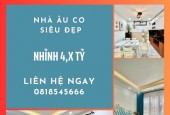 NHÀ ĐẸP GẦN PHỐ GHI TÀM TÂY HỒ HÀ NỘI GIÁ 4.8 TỶ DT 39.5M2 3 NGỦ + FU  NỘI THẤT .