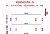 Bán nhanh 60m đất Xuân Đồng, Tân Minh, Sóc Sơn, Hà Nội. Giá chỉ 5xxtr. Đường 4.5m