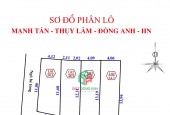 Bán đất Mạnh Tân Thuỵ Lâm - 51.7m2 - đường thông Nhỉnh 800tr