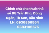 Chính chủ cần cho thuê mặt bằng số 88 Trần Phú, Đông Ngàn, Từ Sơn, Bắc Ninh