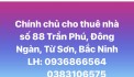 Chính chủ cho thuê nhà tại số 88 Trần Phú, Phường Đông Ngàn, Từ Sơn, Bắc Ninh