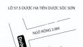 bán 57.5m2 tại Dược Hạ - Tiên Dược - Sóc Sơn - Hn. Đường thông.Giá chỉ vài trăm