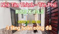 Nhỉnh 2 tỷ 7 Có căn nhà 3 tầng rộng 5,3 x 3.55 Tân Thành - Quận Tân Phú