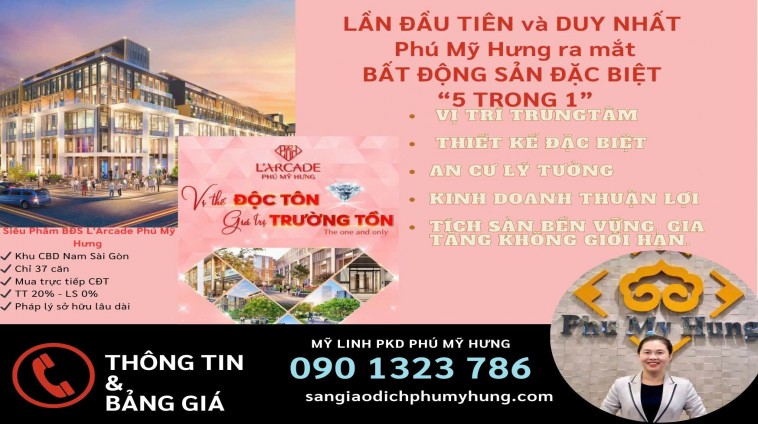 Cập nhật giỏ hàng The L’arcade - Phú Mỹ Hưng Tháng 8/2024