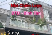 NHÀ 3 TẦNG 80M2 - 5X16 - CHIẾN LƯỢC - BÌNH TÂN - NHỈNH  6 TỶ 5