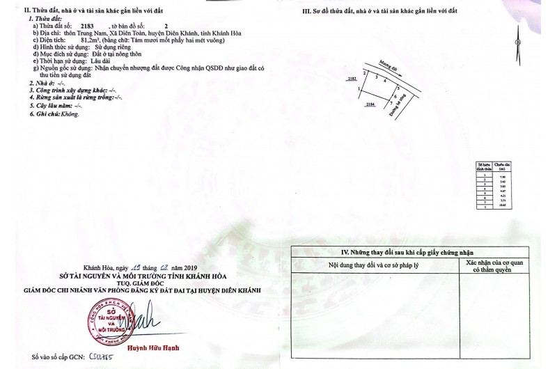 Diên Toàn cần bán lô giáp Bến xe và Chợ đầu mối Nha Trang