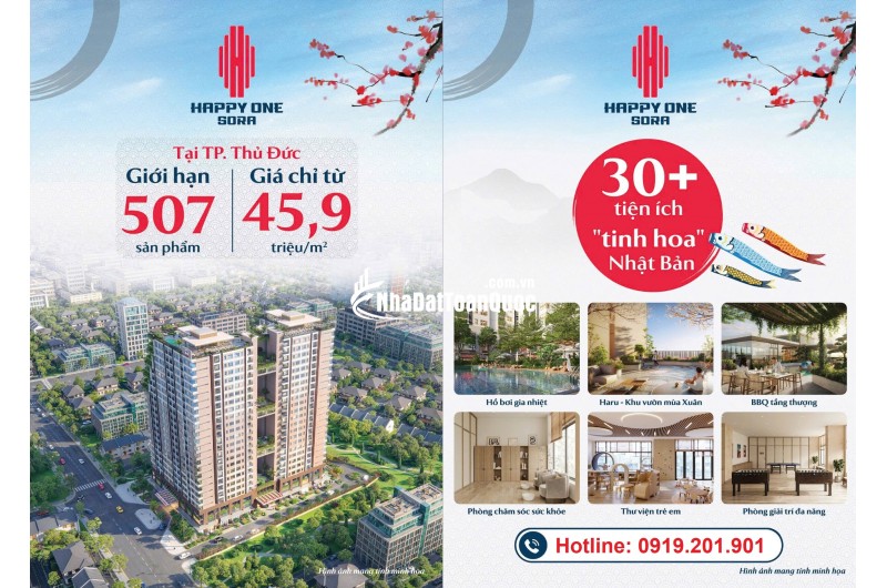 CĂN HỘ HAPPY ONE SORA , tinh hoa căn hộ Nhật tại trung tâm Thủ Đức