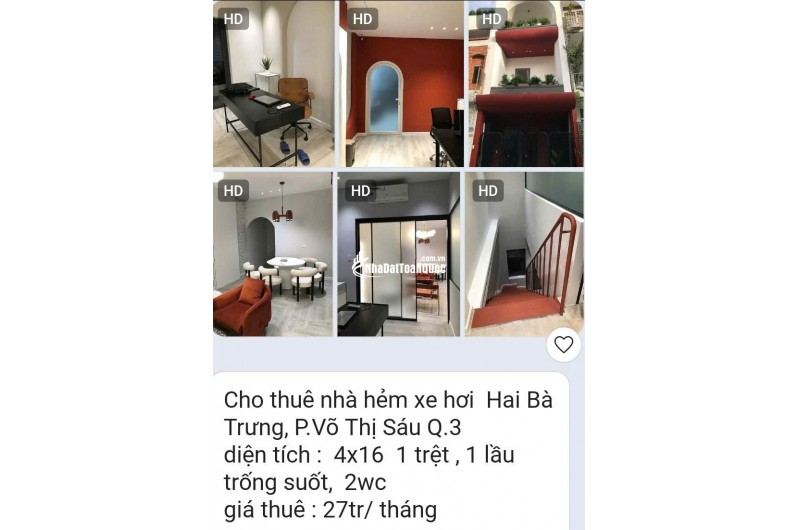 CHO THUÊ NHÀ HẺM XE HƠI TẠI TP HỒ CHÍ MINH, GIÁ CHỈ TỪ 27TR/TH. LH:0934005382, 0372931444