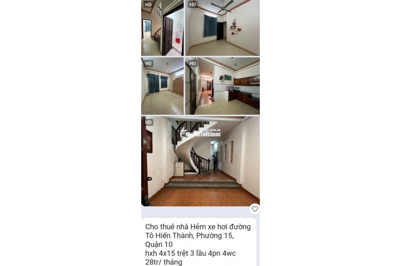 CHO THUÊ NHÀ HẺM XE HƠI TẠI TP HỒ CHÍ MINH, GIÁ CHỈ TỪ 27TR/TH. LH:0934005382, 0372931444