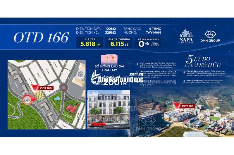 Cơ hội cuối cùng cho nhà đầu tư Liền kề, Shophouse lâu dài tại Sapa.