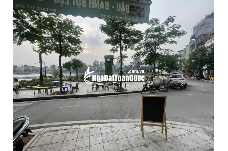 BÁN NHÀ MẶT HỒ LINH QUANG. ĐỐNG ĐA. 74M2 3 TẦNG GIÁ 23 TỶ- VỈA HÈ 2 BÊN KINH DOANH BẤT CHẤP.-  ÔTÔ TRÁNH -ĐOẠN ĐẸP NHẤT HỒ