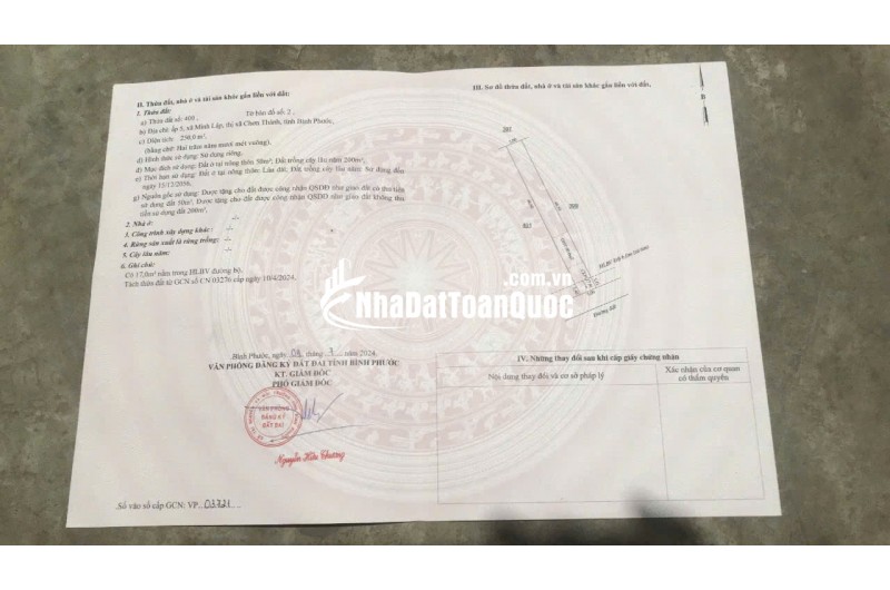 Đất thị xã chơn thành 5x50 có 50ODT chỉ hơn 200ttr  rẻ nhất thị xã chơn thành