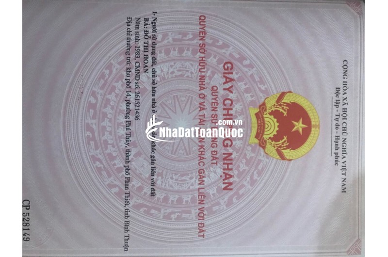 Cần bán 2 lô mặt tiền trung tâm Phan Thiết 663 m2