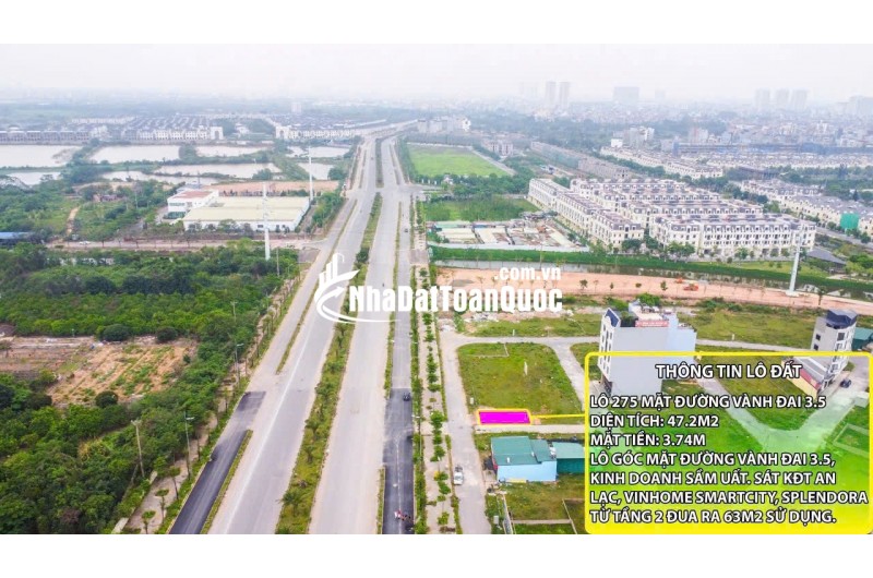 Lô góc siêu đẳng cấp mặt đường Vành Đai 3.5, giá đầu tư