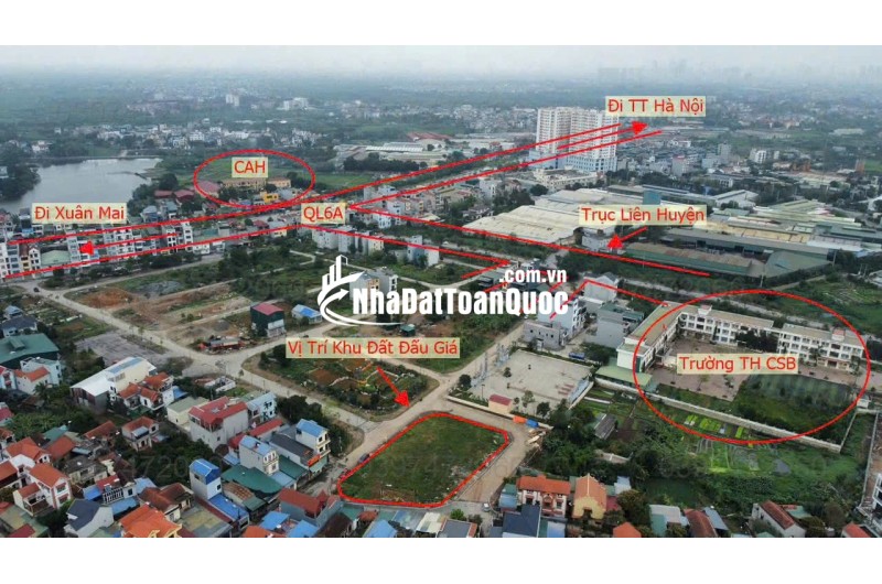 bán đất đấu giá chúc sơn chương mỹ 80m giá chúng thầu 86.496.000 đồng /m2