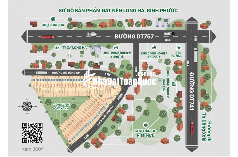 Bán đất Phú Riềng, Bình Phước, Khu dân cư hiện hữu, Ngay 3 KCN lớn, 298 triệu 200m2 đất thổ cư