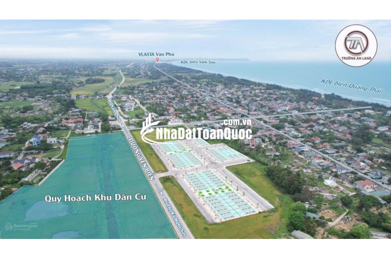 Bán đất thổ cư 114m², mặt biển Quốc gia, Quảng Thái - Quảng Xương - Thanh Hóa, 1.5 tỷ, sổ đỏ