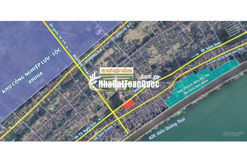 Bán đất thổ cư 114m², mặt biển Quốc gia, Quảng Thái - Quảng Xương - Thanh Hóa, 1.5 tỷ, sổ đỏ