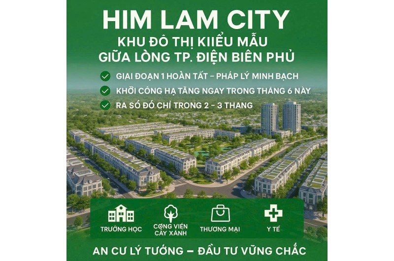 Bán đất khu đô thị mới him lam trục 60m