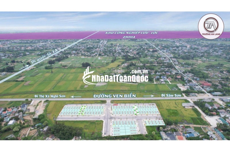 Bán đất thổ cư 114m², mặt biển Quốc gia, Quảng Thái - Quảng Xương - Thanh Hóa, 1.5 tỷ, sổ đỏ