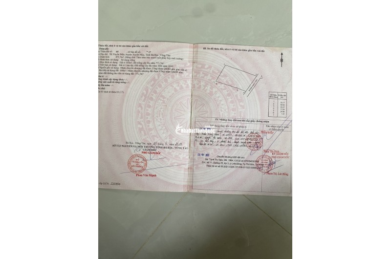 BÁN ĐẤT XUYÊN MỘC, BÀ RỊA - VŨNG TÀU