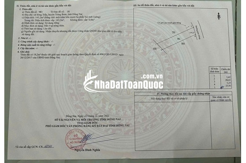  BÁN ĐẤT 143m² CHỈ TỪ 950 TRIỆU – SÔNG TRẦU, GẦN CHỢ SỐ 9 – ĐƯỜNG NHỰA, KD TỐT!