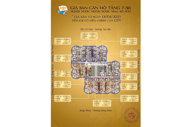 Mở bán căn hộ cao cấp tại chung cư QMS TOP TOWER - TÓ HỮU