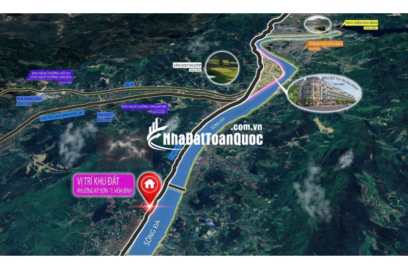  SIÊU PHẨM VIEW SÔNG ĐÀ - XÃ HỢP THÀNH - THÀNH PHỐ HÒA BÌNH – 2 MẶT TIỀN