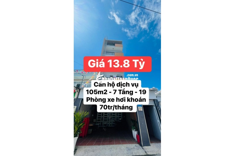 Bán CHDV Đường Phan Huy Ích 20 Phòng khoán 70tr/tháng- 110m2 - 7 Tầng chỉ 13,8 tỷ