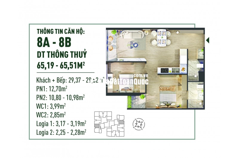 Duy nhất căn 2PN 65m2 khu vực Ecopark đang có mức giá tốt nhất. Chỉ 4 đồng.