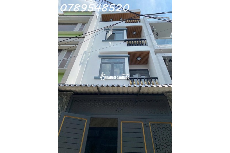 BÁN NHÀ 4 TẦNG MỚI – HẺM XE HƠI THÔNG – GẦN LÊ VĂN QUỚI – GIÁ HƠN 6 TỶ