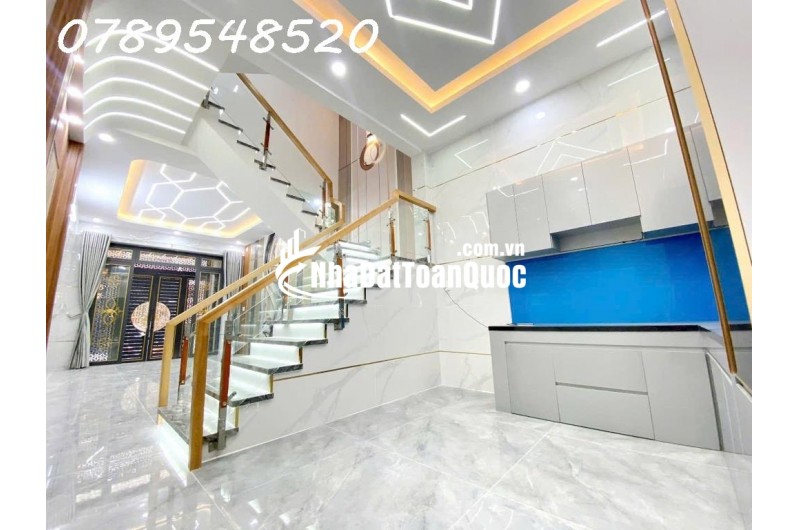 BÁN NHÀ 4 TẦNG MỚI – HẺM XE HƠI THÔNG – GẦN LÊ VĂN QUỚI – GIÁ HƠN 6 TỶ