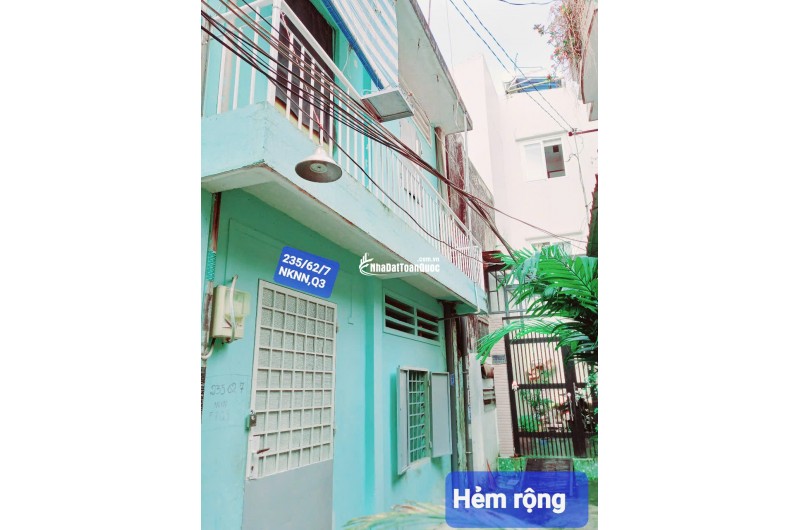 Cho thuê nhà nhỏ NGUYÊN CĂN: 235/62/7 Nam Kỳ Khởi Nghĩa Q3 (4.5 triệu/tháng)