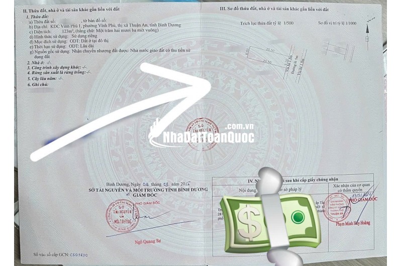 BÁN ĐẤT 123M THỔ CƯ 100% KDC VĨNH PHÚ 1, P.BÌNH HÒA, TP.HCM CHỈ 5 TỶ XX. LH:0906309177.