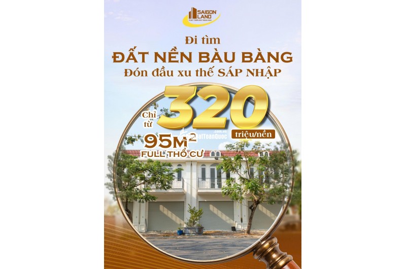 Chỉ từ 320 TRIỆU – Sở hữu ngay đất full thổ cư 95m²!