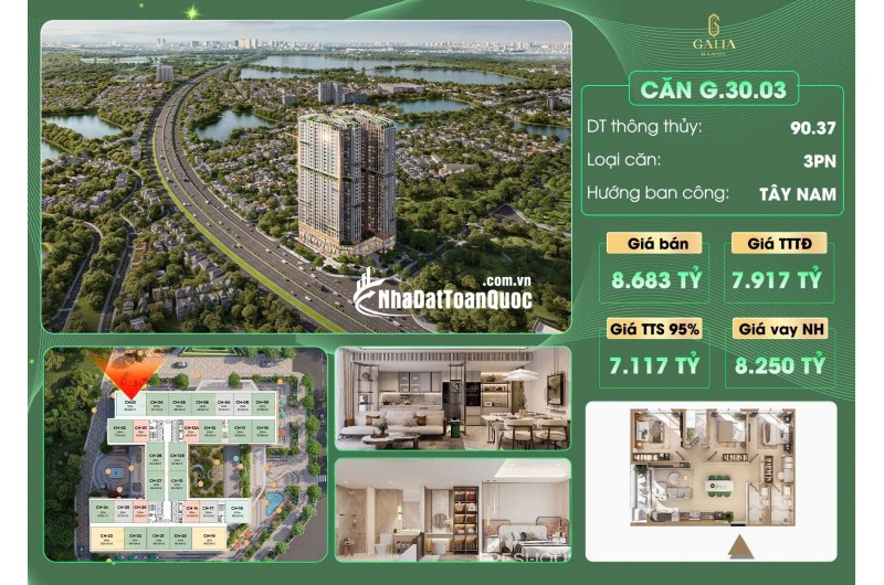 Bán Căn góc Viwe cực hot 3N2VS DT 90,3 m2 một siêu phẩm dự án Galia Yên Sở