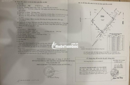 Bán kho, nhà xưởng tại mặt tiền đường Tô Ngọc Vân, 1500m2, Q12, HCM - giá cực chất