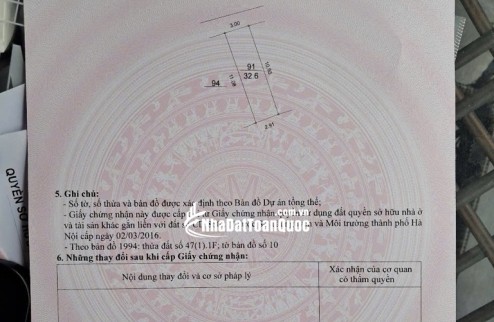 Bán nhà ngõ Yên Duyên, Hoàng Mai. 35m2 x 4 tầng, 4PN, SH, 7 tỷ. LH: 0989993208