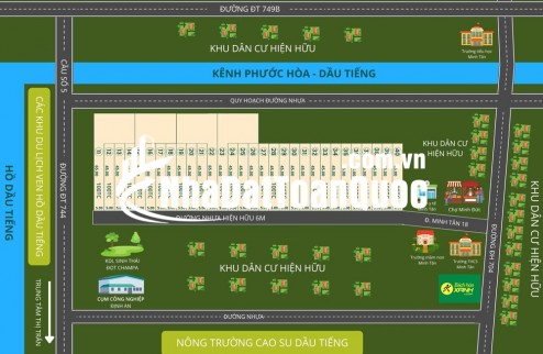 Đất thổ cư Định An, Dầu Tiếng, TP. Hồ Chí Minh giá 390 triệu/nền 225m2