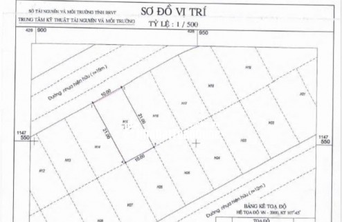 Bán đất BIỆT THỰ khu Decomex Đại An - Phường 9 VUNG TAU