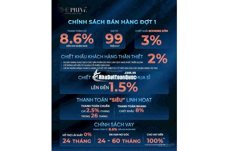 Giỏ hàng căn hộ The Privé Quận 2 - Căn hộ hạng sang giá tốt nhất Nam Rạch Chiết chỉ với 99 triệu/m2