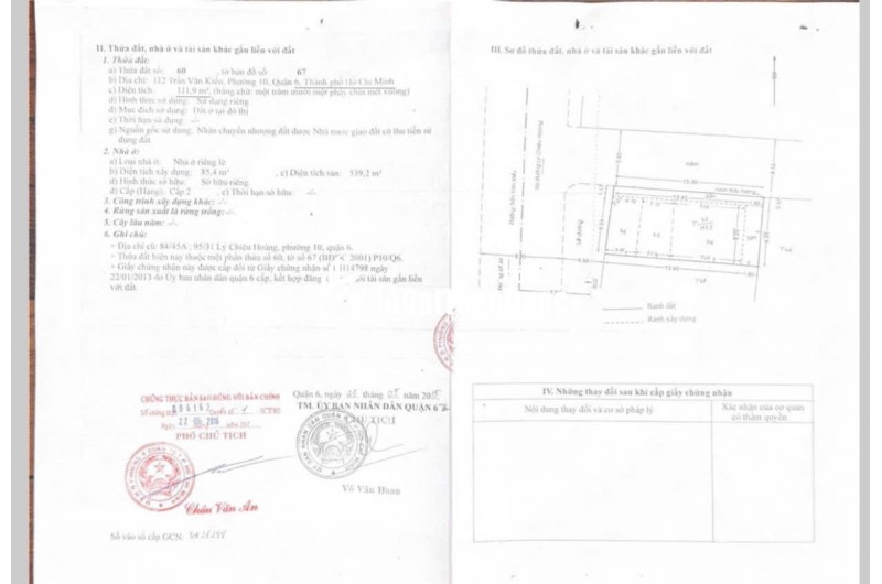 Bán hoặc cho thuê nhà Mặt tiền 112 TRẦN VĂN KIỂU P10 Q6
